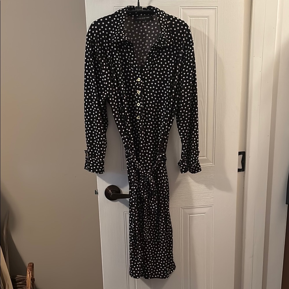 Jones New York Black and White Shirt Dress